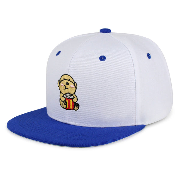 Popcorn Dog Snapback Hat Embroidered Hip-Hop Baseball Cap Puppy Poodle