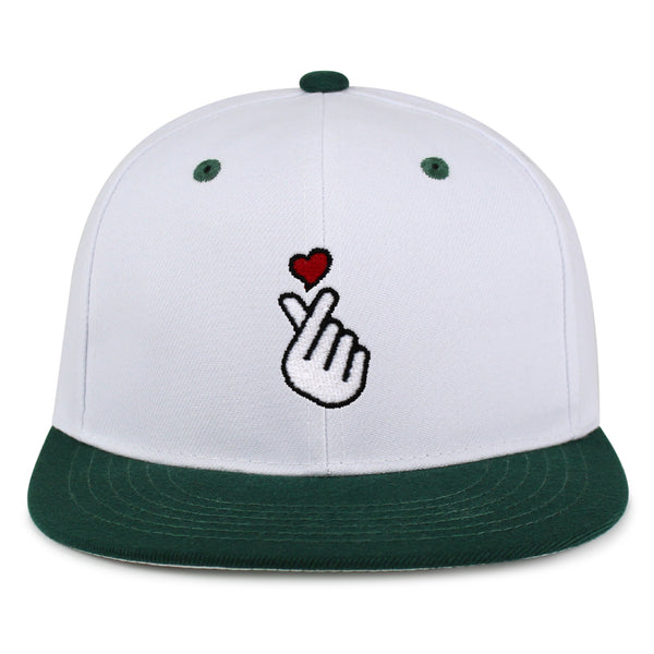 Korean Heart Finger Snapback Hat Embroidered Hip-Hop Baseball Cap Korea Sign