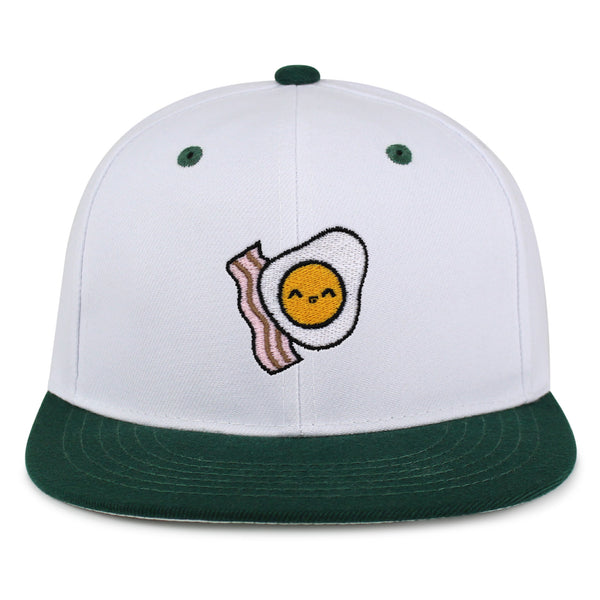 Egg and Bacon Snapback Hat Embroidered Hip-Hop Baseball Cap Breakfast