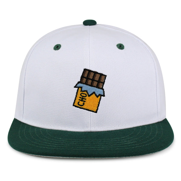 Chocolate Snapback Hat Embroidered Hip-Hop Baseball Cap Foodie Snack Sweet