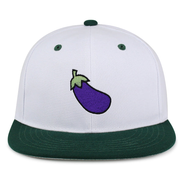 Eggplant Snapback Hat Embroidered Hip-Hop Baseball Cap Foodie Vegetable