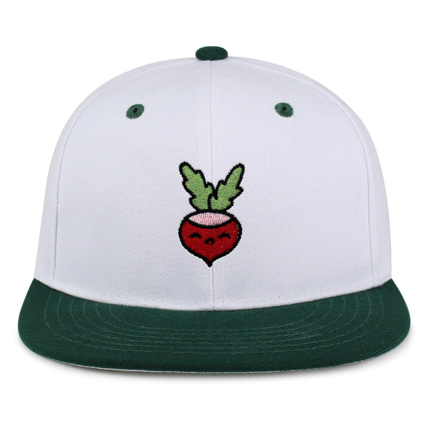 Radish Snapback Hat Embroidered Hip-Hop Baseball Cap Vegan Vegetable Farmer