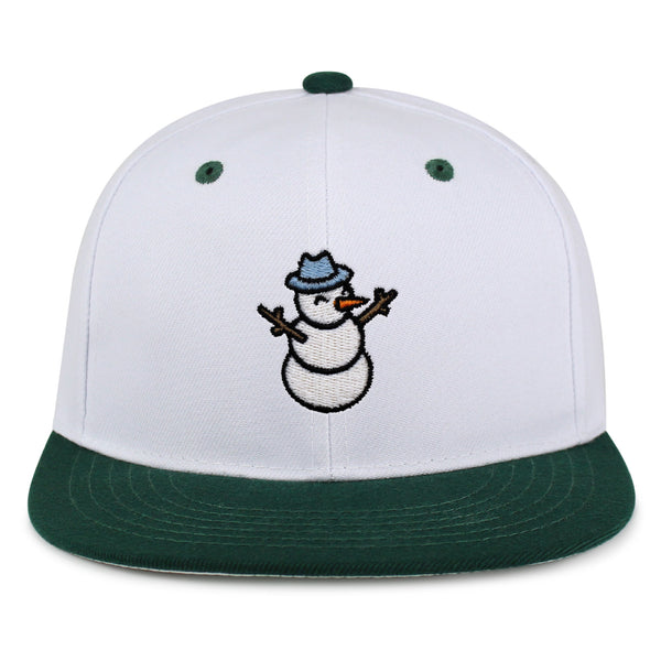 Snowman Snapback Hat Embroidered Hip-Hop Baseball Cap Winter Snow