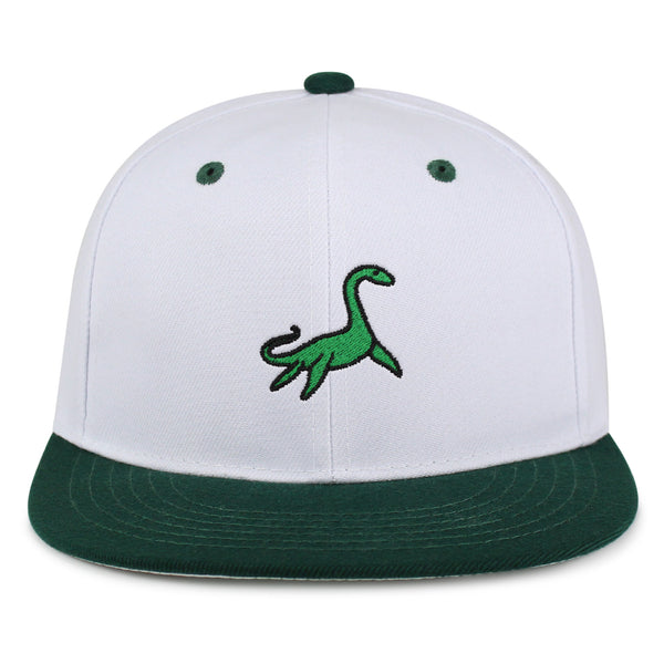 Elasmosaurus Dinosaur  Snapback Hat Embroidered Hip-Hop Baseball Cap Green