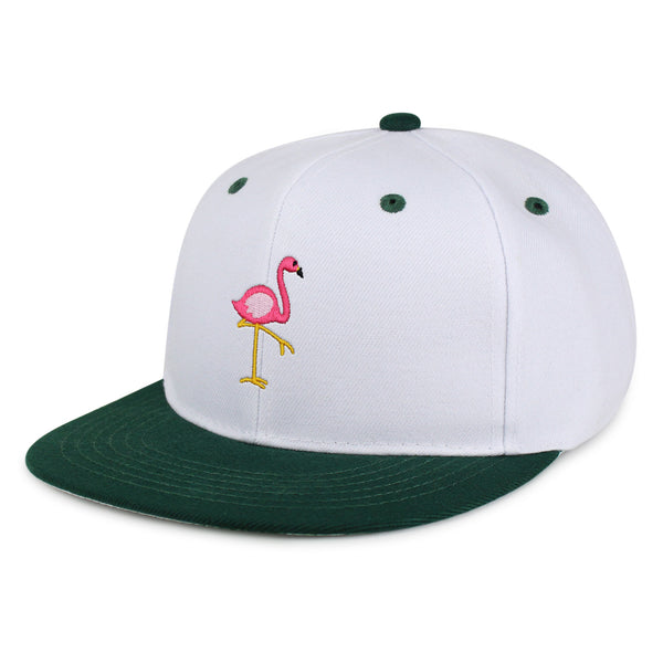 Flamingo Snapback Hat Embroidered Hip-Hop Baseball Cap Bird Pink