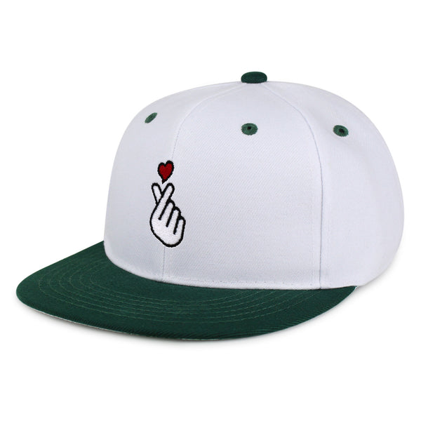 Korean Heart Finger Snapback Hat Embroidered Hip-Hop Baseball Cap Korea Sign