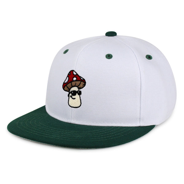 Mushroom with Sunglasses Snapback Hat Embroidered Hip-Hop Baseball Cap Cool Funny