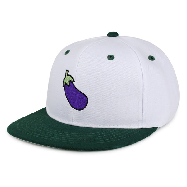 Eggplant Snapback Hat Embroidered Hip-Hop Baseball Cap Foodie Vegetable