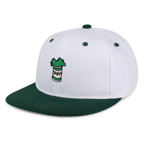 Spinach Leaf  Snapback Hat Embroidered Hip-Hop Baseball Cap Captain