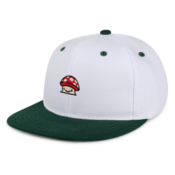 Mushroom  Snapback Hat Embroidered Hip-Hop Baseball Cap Red