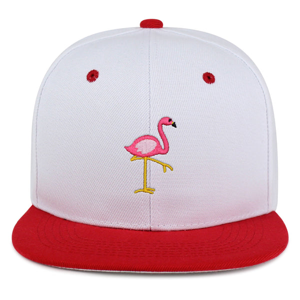 Flamingo Snapback Hat Embroidered Hip-Hop Baseball Cap Bird Pink