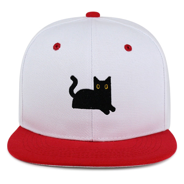 Black Cat Snapback Hat Embroidered Hip-Hop Baseball Cap Cat Mom