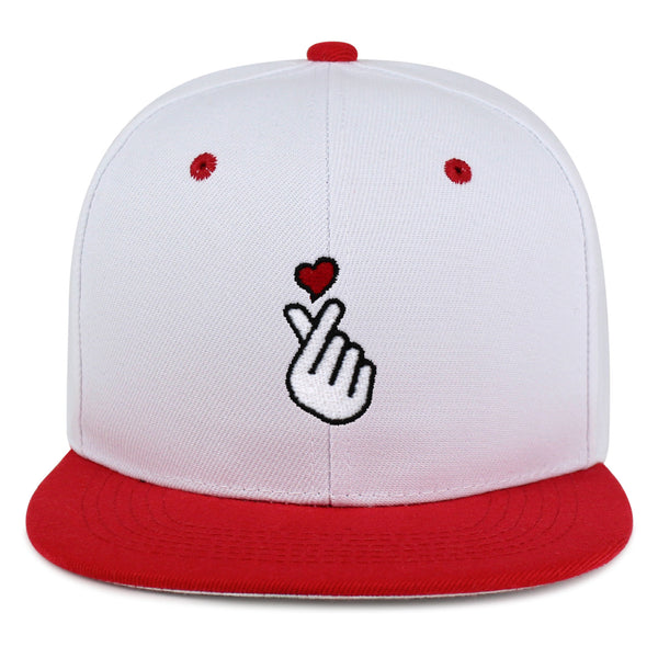 Korean Heart Finger Snapback Hat Embroidered Hip-Hop Baseball Cap Korea Sign