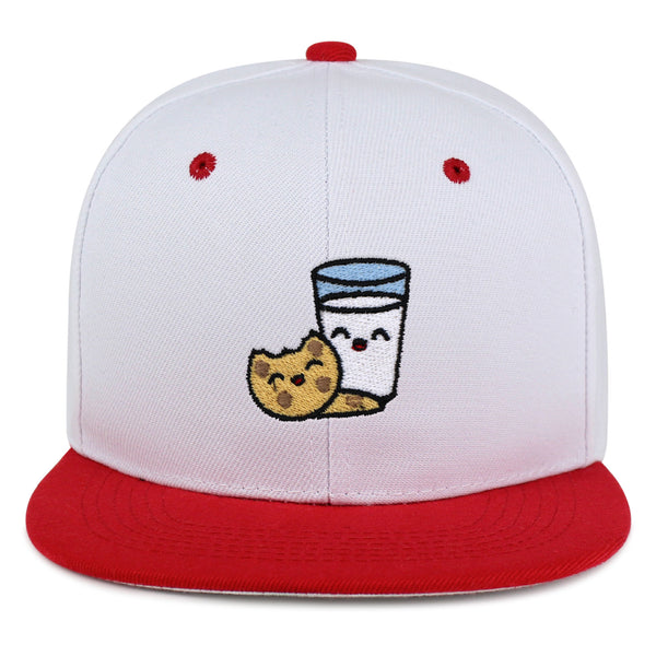 Milk and Cookie Snapback Hat Embroidered Hip-Hop Baseball Cap Snack