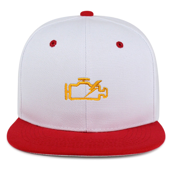 Check Engine Light Snapback Hat Embroidered Hip-Hop Baseball Cap Car Racer