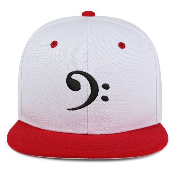 Bass Clef Snapback Hat Embroidered Hip-Hop Baseball Cap Music Symbol