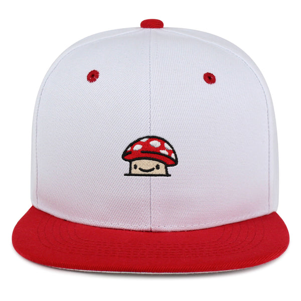 Mushroom  Snapback Hat Embroidered Hip-Hop Baseball Cap Red