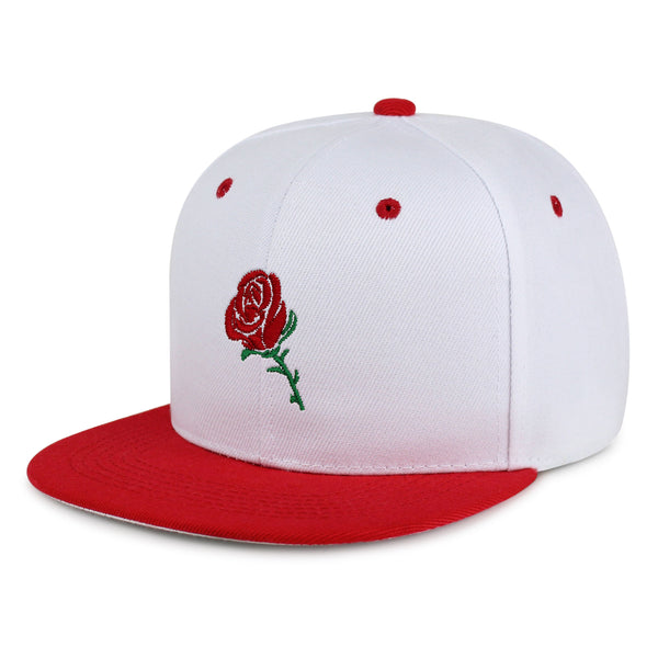 Rose Snapback Hat Embroidered Hip-Hop Baseball Cap Flower Floral Love