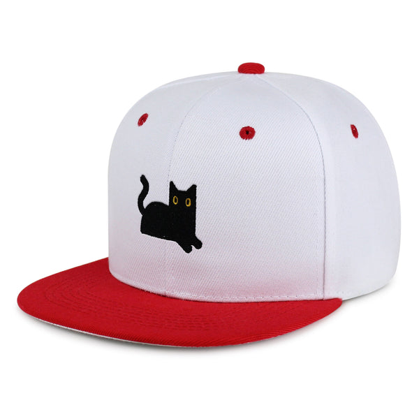 Black Cat Snapback Hat Embroidered Hip-Hop Baseball Cap Cat Mom