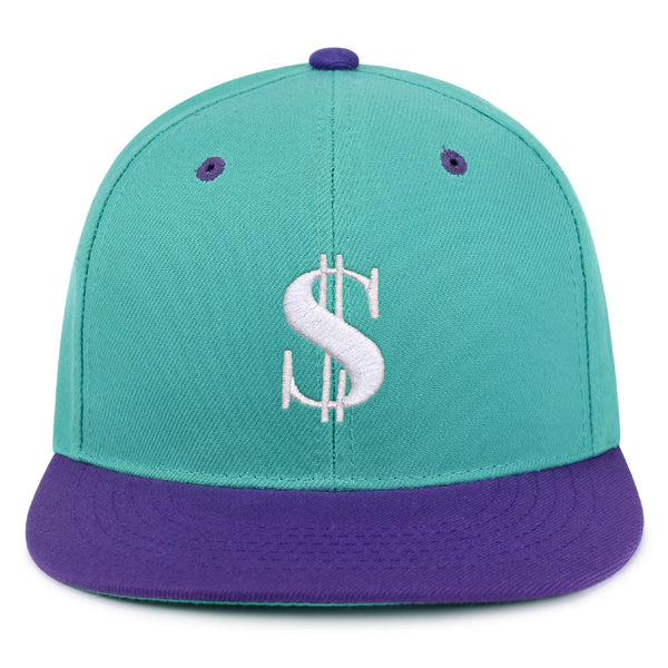 Dollar Sign Snapback Hat Embroidered Hip-Hop Baseball Cap Money Cash