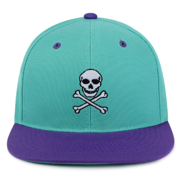 Pirate Skull Snapback Hat Embroidered Hip-Hop Baseball Cap Scary Grunge