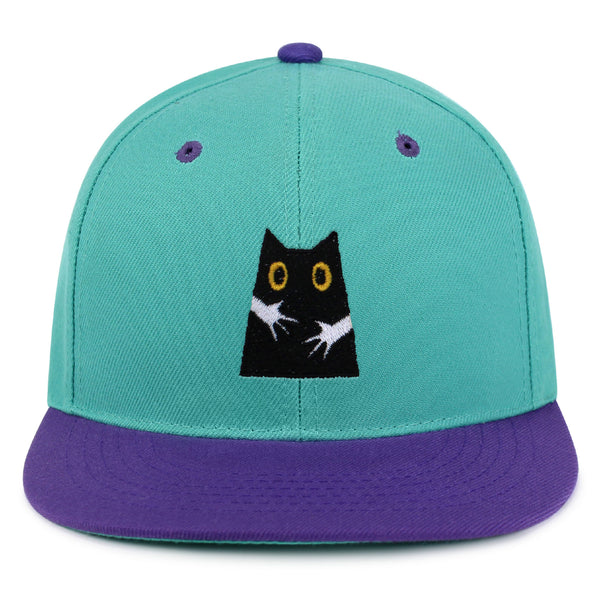 Hugs Snapback Hat Embroidered Hip-Hop Baseball Cap Black Cat Mom