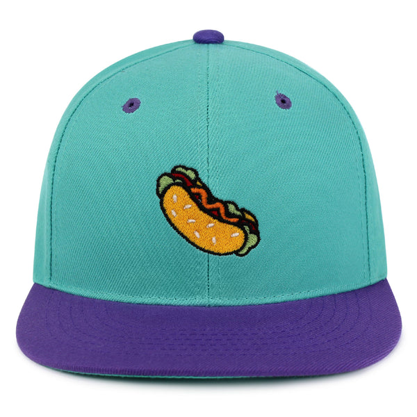 Hot Dog Snapback Hat Embroidered Hip-Hop Baseball Cap Fast Food