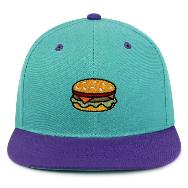 Hamburger Snapback Hat Embroidered Hip-Hop Baseball Cap Fast Food