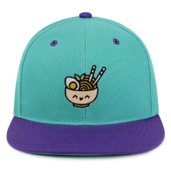 Noodle Snapback Hat Embroidered Hip-Hop Baseball Cap Asian Food Soba Udon