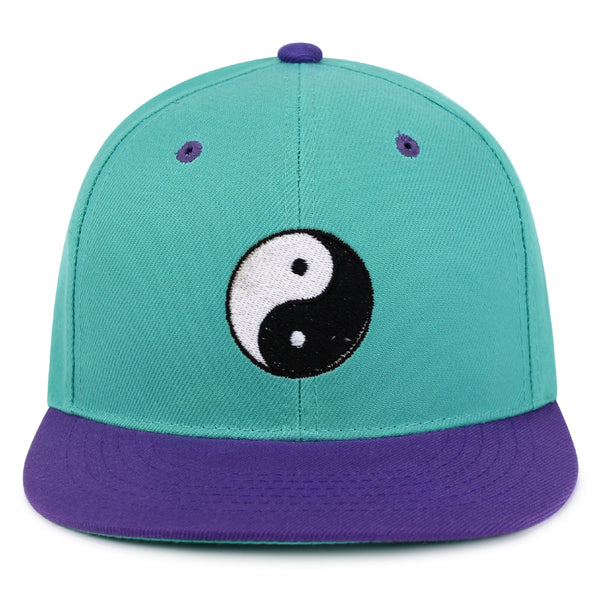 Ying Yang Snapback Hat Embroidered Hip-Hop Baseball Cap Asian Meditation