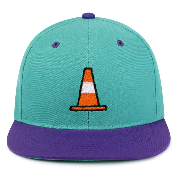 Safety Cone Snapback Hat Embroidered Hip-Hop Baseball Cap Construction