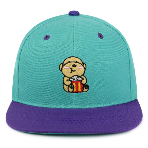 Popcorn Dog Snapback Hat Embroidered Hip-Hop Baseball Cap Puppy Poodle