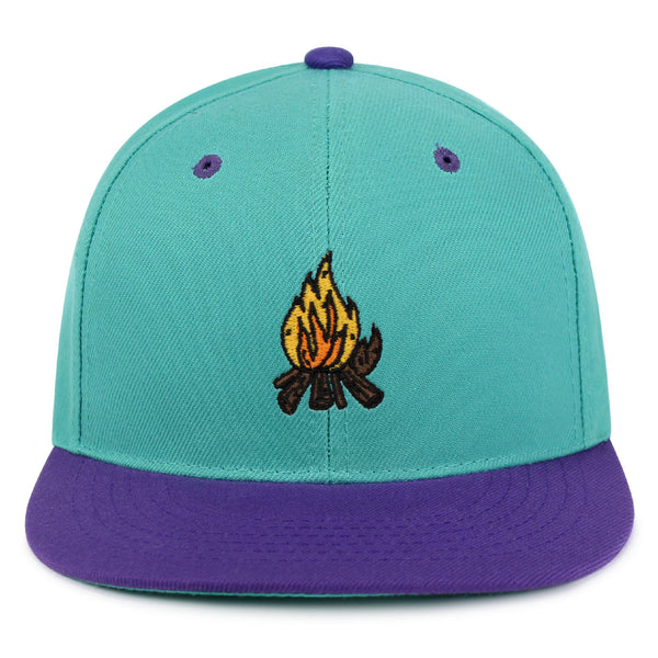 Camp Fire Snapback Hat Embroidered Hip-Hop Baseball Cap Wood Pit