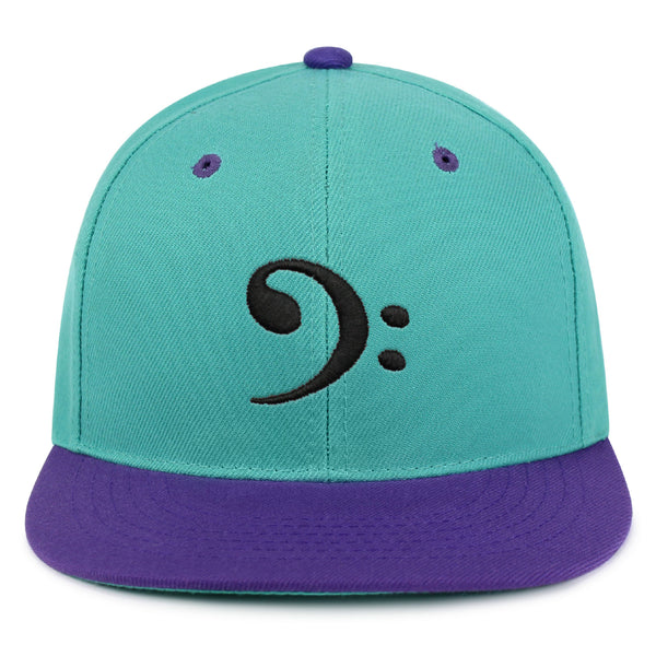 Bass Clef Snapback Hat Embroidered Hip-Hop Baseball Cap Music Symbol