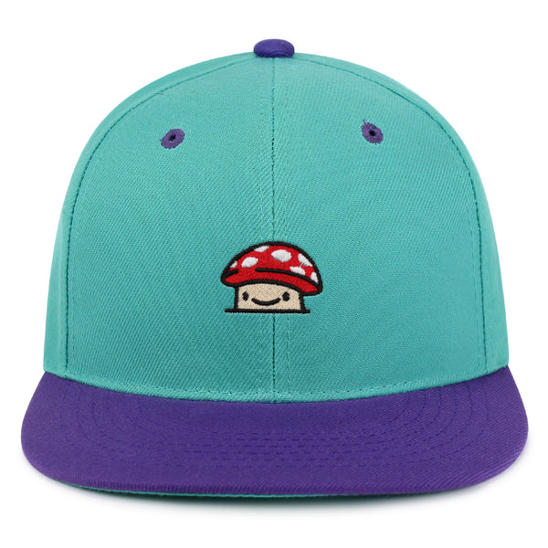 Mushroom  Snapback Hat Embroidered Hip-Hop Baseball Cap Red