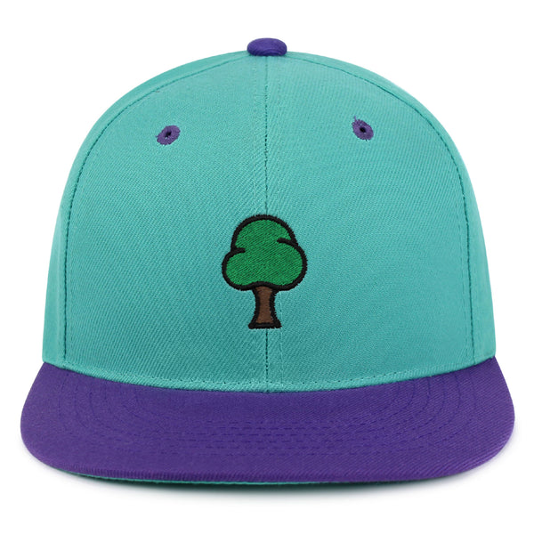 Tree  Snapback Hat Embroidered Hip-Hop Baseball Cap Green