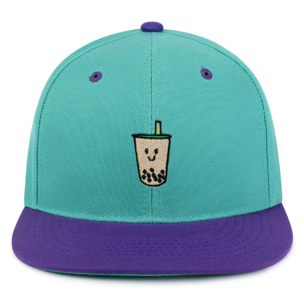 Boba Tea  Snapback Hat Embroidered Hip-Hop Baseball Cap Pearl