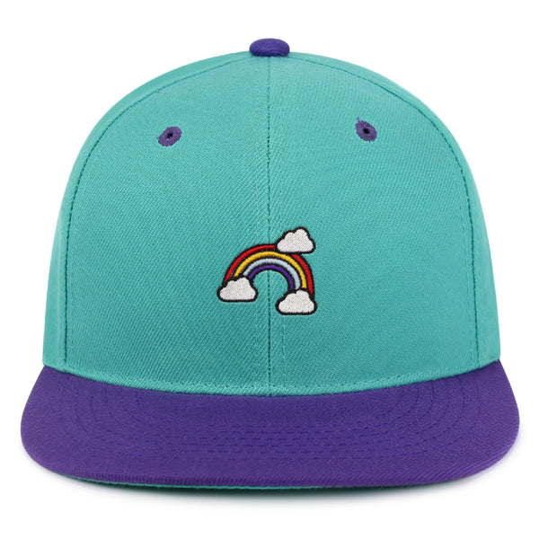 Rainbow Snapback Hat Embroidered Hip-Hop Baseball Cap Cute