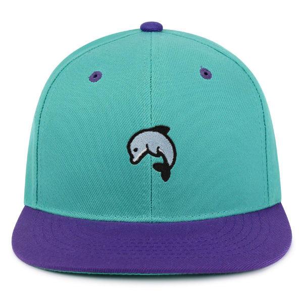 Dolphin Snapback Hat Embroidered Hip-Hop Baseball Cap Ocean Cute