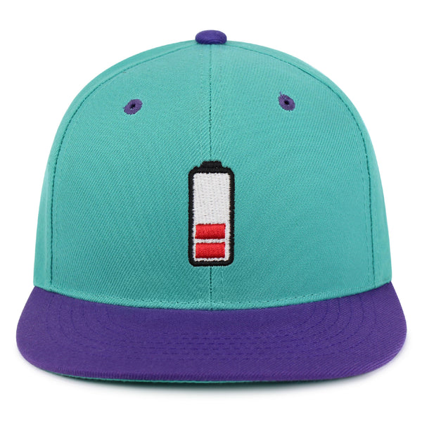 Low Battery Snapback Hat Embroidered Hip-Hop Baseball Cap Phone