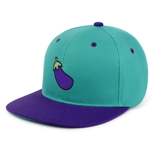 Eggplant Snapback Hat Embroidered Hip-Hop Baseball Cap Foodie Vegetable