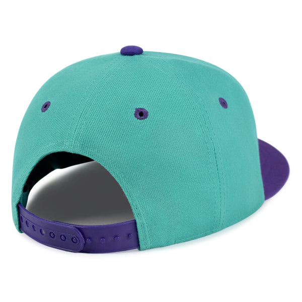 Elasmosaurus Dinosaur  Snapback Hat Embroidered Hip-Hop Baseball Cap Green