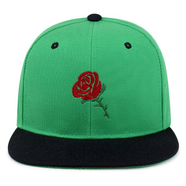 Rose Snapback Hat Embroidered Hip-Hop Baseball Cap Flower Floral Love