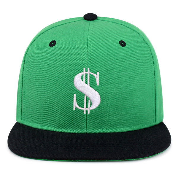 Dollar Sign Snapback Hat Embroidered Hip-Hop Baseball Cap Money Cash