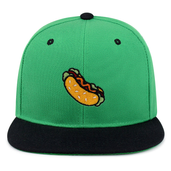 Hot Dog Snapback Hat Embroidered Hip-Hop Baseball Cap Fast Food