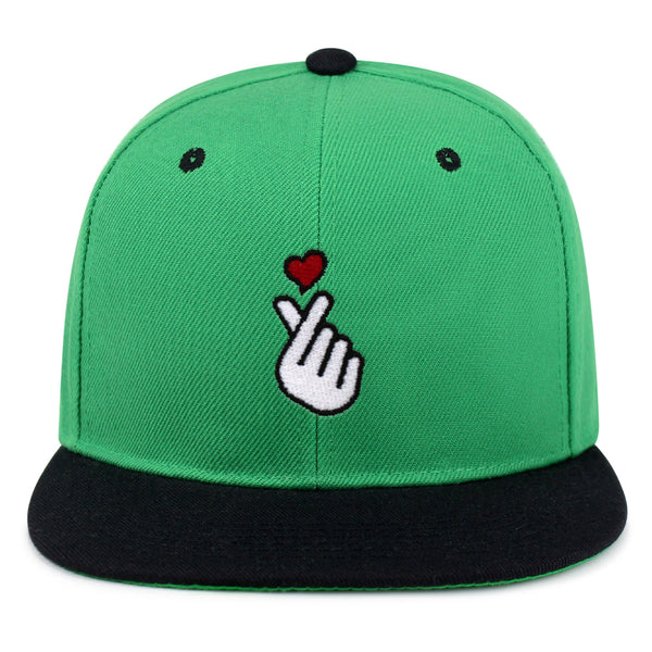 Korean Heart Finger Snapback Hat Embroidered Hip-Hop Baseball Cap Korea Sign