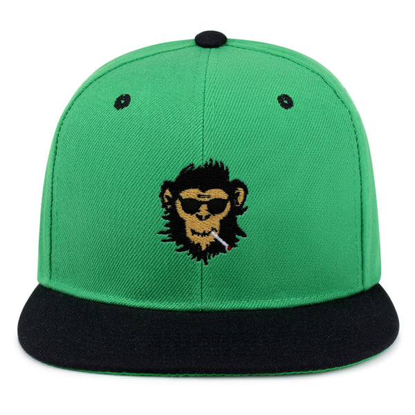 Smoking Monkey Snapback Hat Embroidered Hip-Hop Baseball Cap Wild Animal Funny