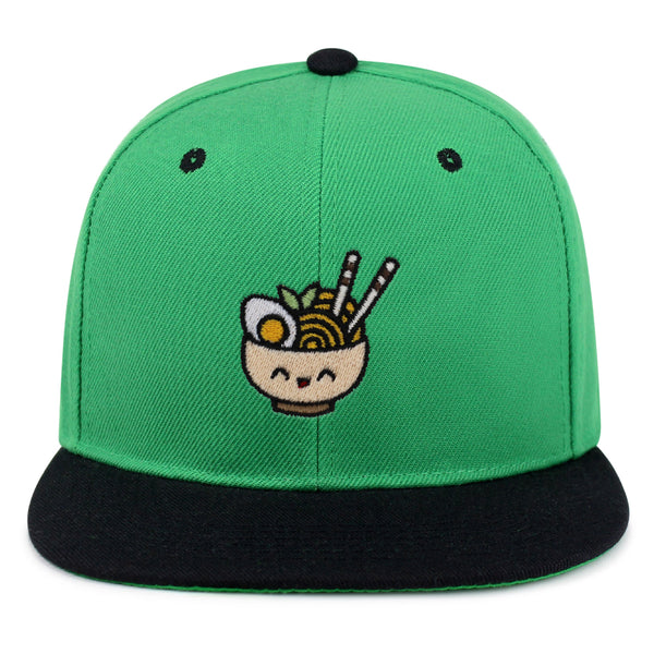 Noodle Snapback Hat Embroidered Hip-Hop Baseball Cap Asian Food Soba Udon