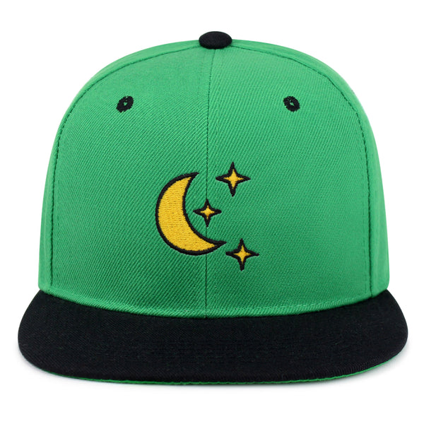 Moon Snapback Hat Embroidered Hip-Hop Baseball Cap Space Sky Night