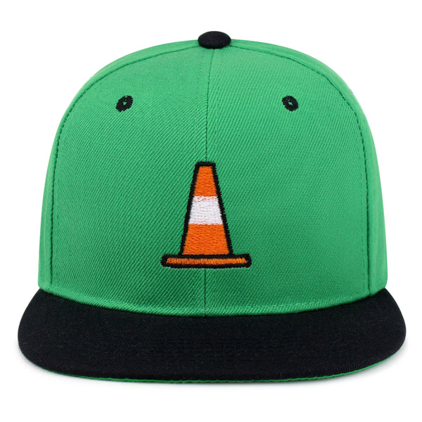 Safety Cone Snapback Hat Embroidered Hip-Hop Baseball Cap Construction